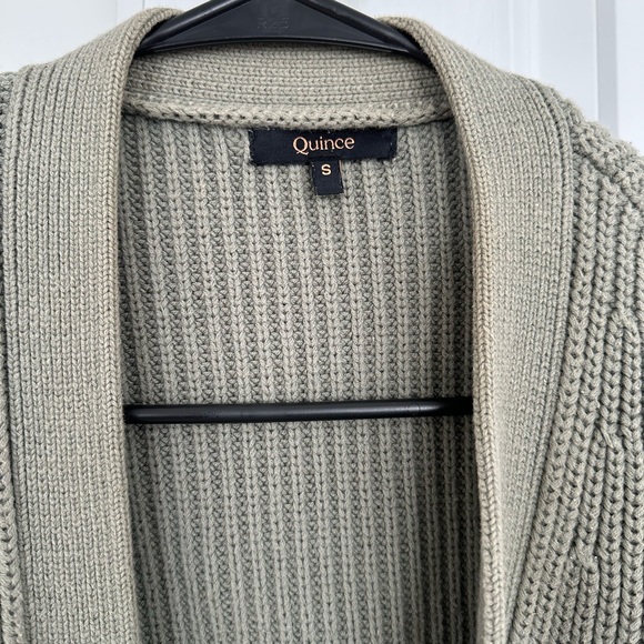 Quince Sage Green Cardigan - Picture 2 of 5